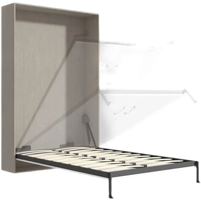 

invisible bed front side flip hidden bed integrated folding under the flip wall wardrobe hidden wall hardware accessory