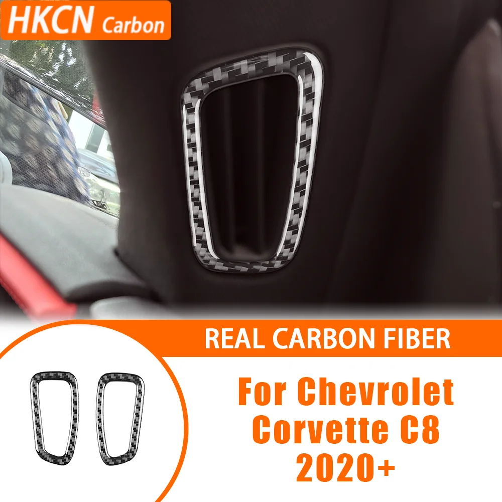 

Car Accessories Carbon Fiber Interior A-pillar Air Outlet Frame Cover Trim Modified Sticker For Chevrolet Corvette C8 2020—up