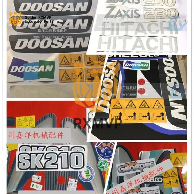 For Car Logo Hyundai r55 7 r60 7 r80-7Stickers for entire car body Excavator Parts