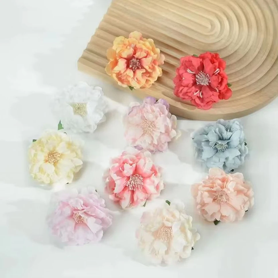 Artificial Silk Peony FlowerScrapbook Diy Gifts  Hairpin Home Party Wedding Bridal Bouquet Wreath Room Decoration Outdoor Garden