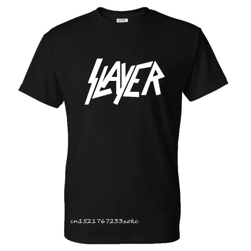

Metaall Band T-Shirt Slayer Printed Men Fashion Streetwear Crew Neck Short Sleeve Tshirt 100% Cotton Rock T Shirt Tops