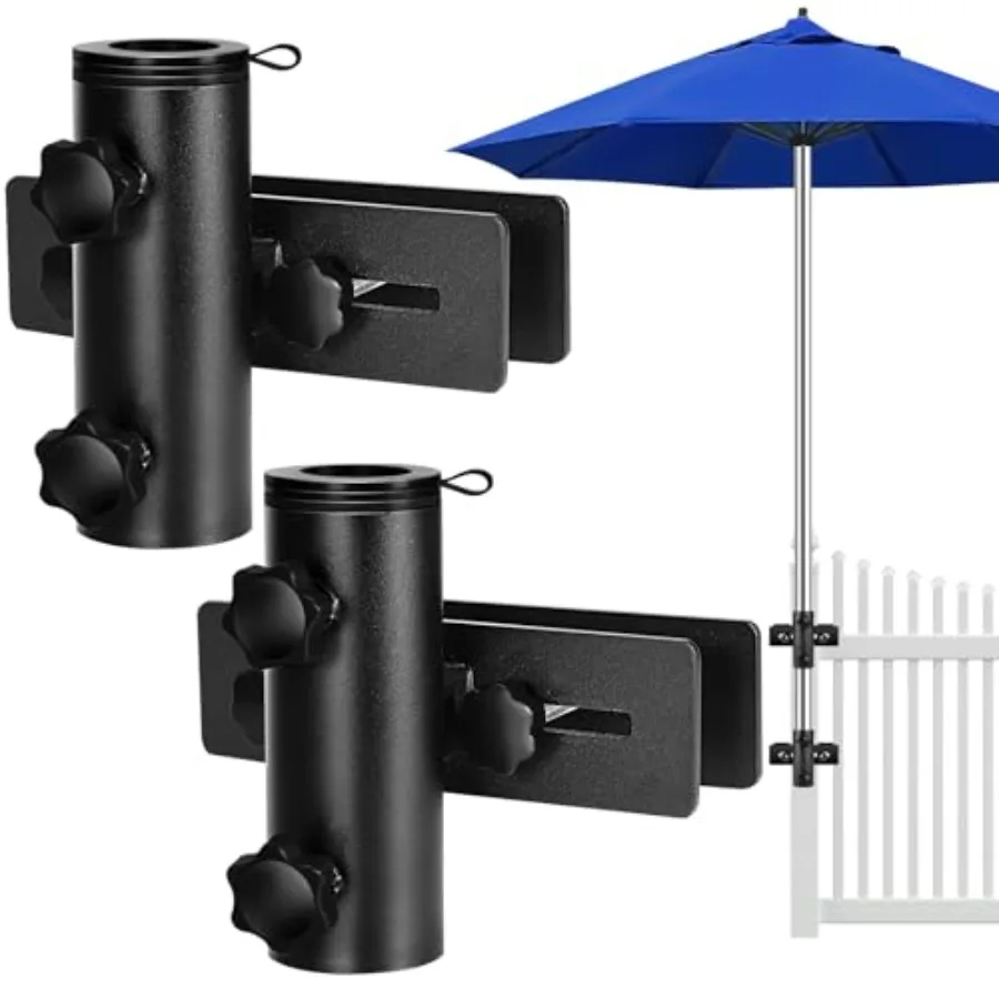 

Lalafancy Umbrella Base for Deck Railing, Adjustable Deck Umbrella Mount Bracket Patio Umbrella Holder Outdoor Umbrella Stand C
