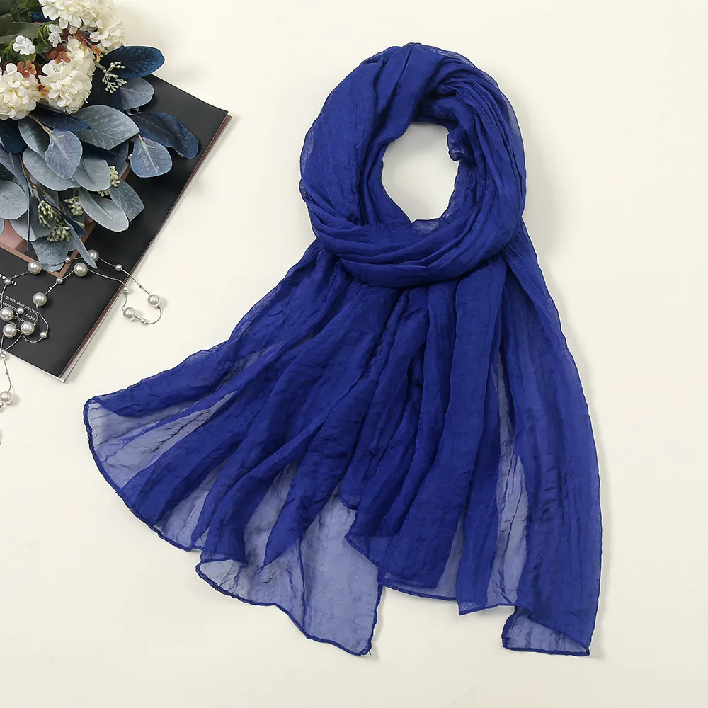 

170*70cm Chiffon Women Summer Shawls Sleeves Sun Protection Turban Wrap Scarf Beach Towel Bikini Cover up Pareo Sarong Bandana
