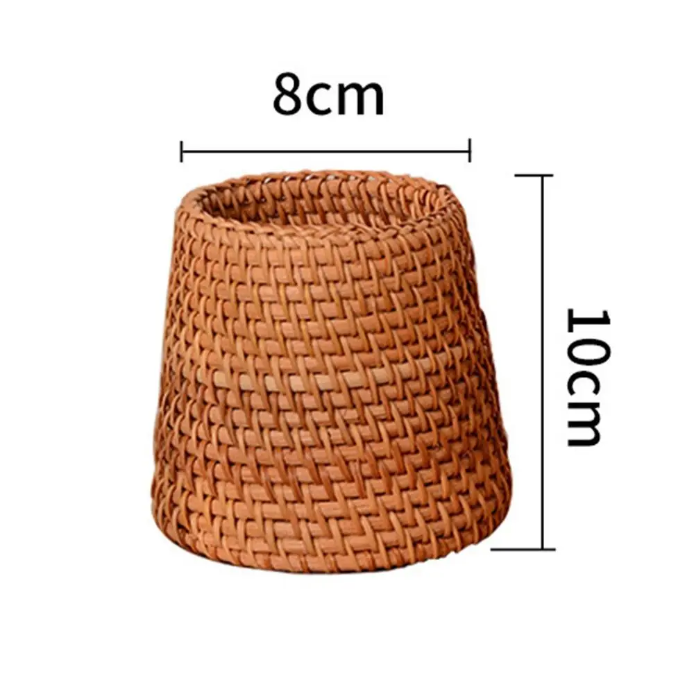 Stationery Storage Wood Vine Rattan Pen Holder Large Capacity Cosmetic Holder Hand Woven Pen Holder Multifunctional Handmade