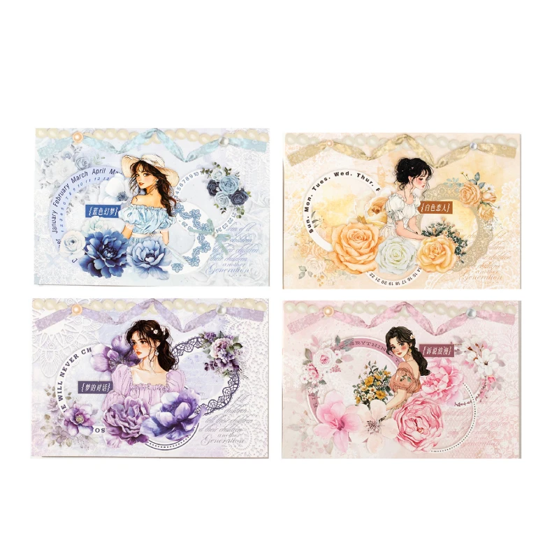 

8 упаковок/лот, куда угодно, где есть розы серии, милые милые декоративные наклейки в стиле ретро