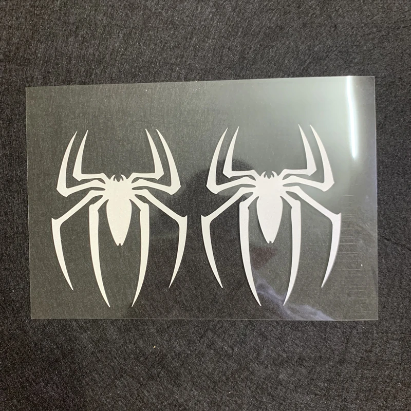 2pcs Car Stickers Spider Sticker Rear Windshield Front Windshield Decorative Stickers Creative Waterproof Reflective Sticker