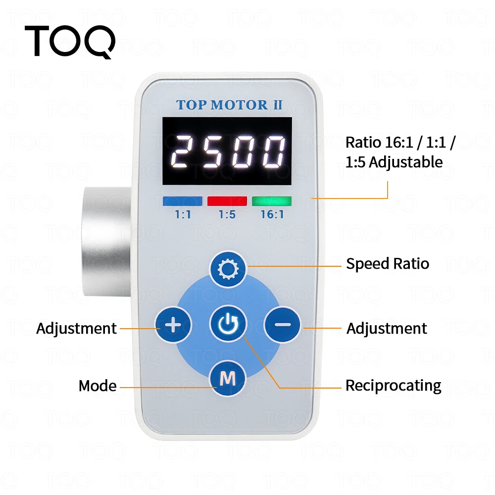 Dental Brushless Electric Motor with Internal Water Spray and LED Connector Portable Micromotor for Fiber Optic 1:1 1:5 4:1 16:1 - view 5