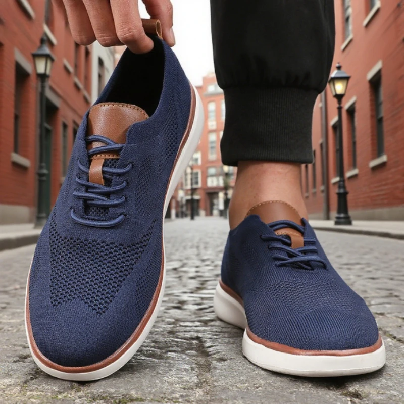 

Men Sneakers Breathable Mesh Design Fashionable Lightweight Comfortable Casual Shoes Daily Walking Travel Shoes Tenis Masculino