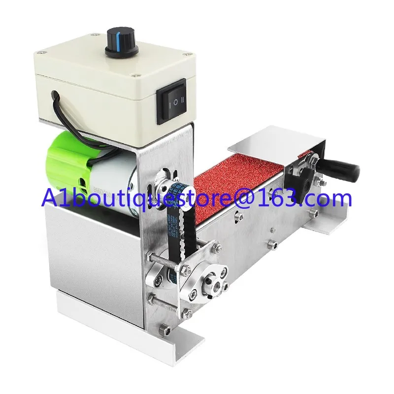

AC110-240V Small Mini Water Scrub Belt Machine Add Water Drip Electric Polishing Machine Knife Grinder Artifact Desktop Grinding