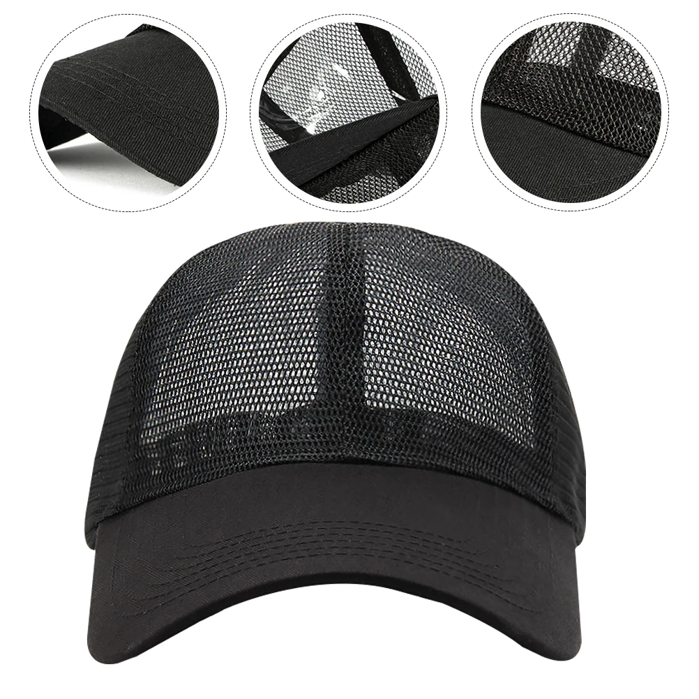 

Summer Sunproof Hat Fashion Sports Baseball Cap Adjustable Mesh Unisex Hats for Men Women Black Breathable Outdoor Travel Summer