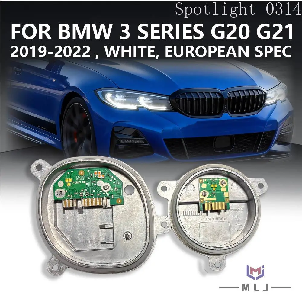 

63118737143 63118737144 For BMW 3 Series G20 G21 2019-2022 High-Spec Laser Blue Eyebrows Headlight White DRL Module Angel Eye