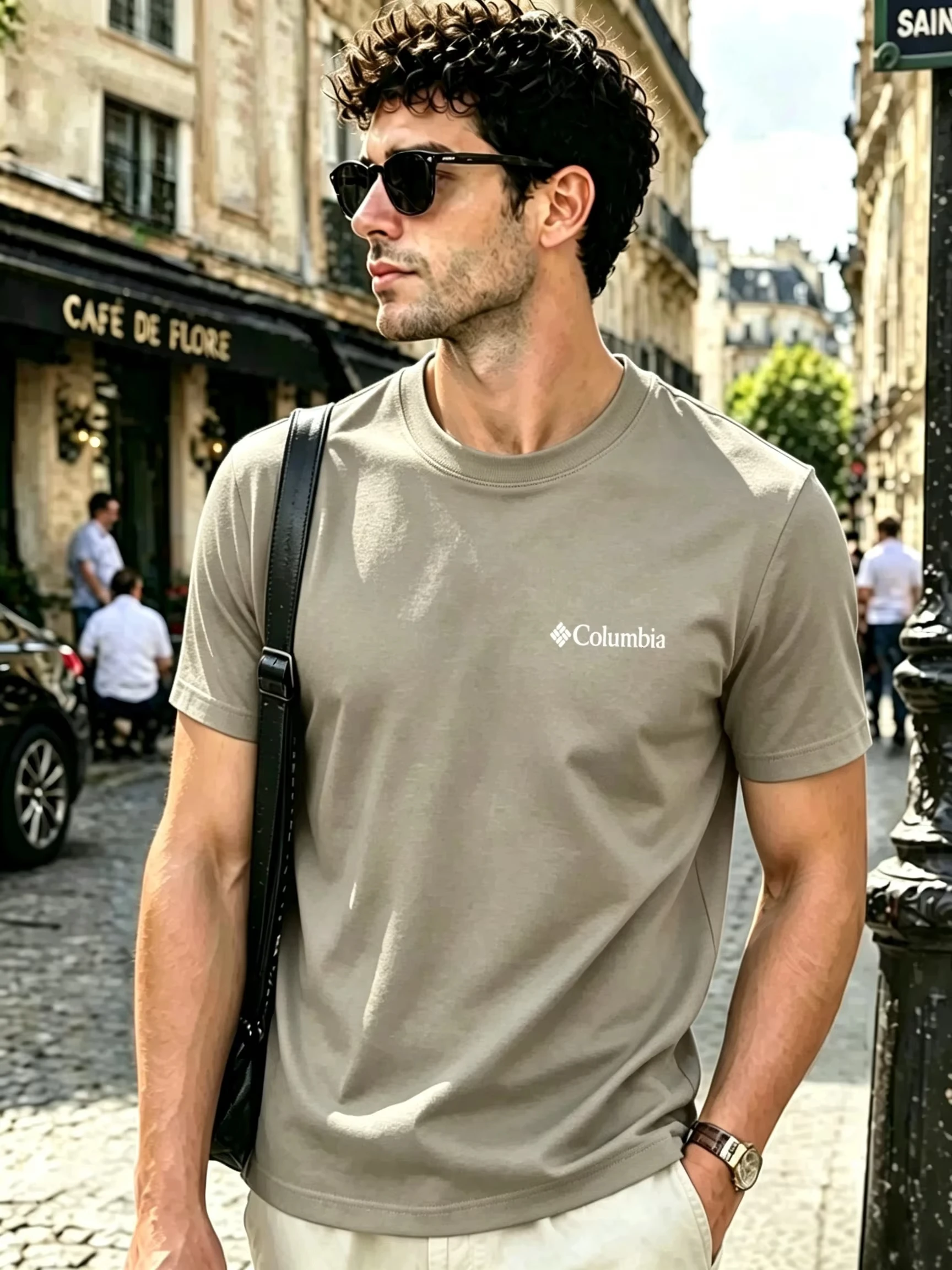 100% reine Baumwolle 2026 High-End Marken Herren Kurzarm-Rundhals-Oberteil Sommer Mode Luxus Logo Besticktes Golf-Top T-Shirt