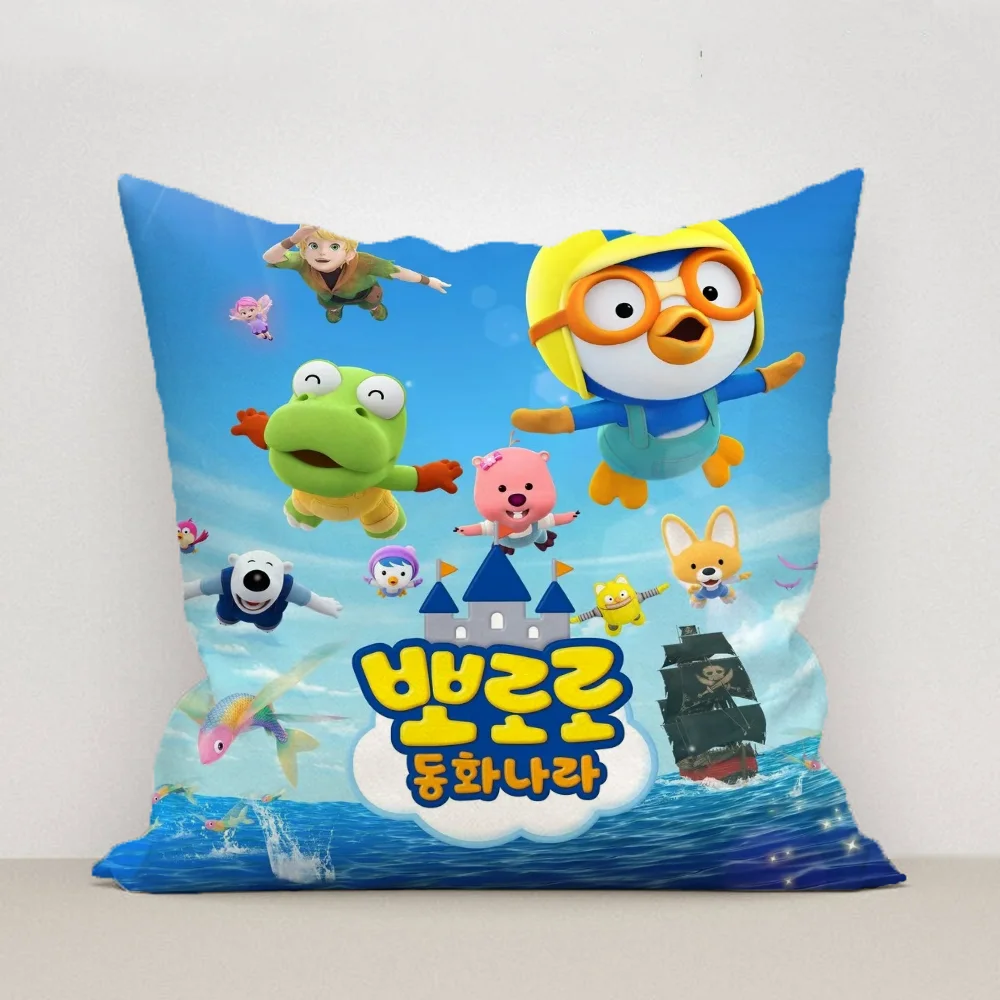 Cushion Cover 45*45 Pororo the Little Penguin Pillow Cases Couple Pillow Pillowcases 50x50 Car Decoration 45x45 Cushions Covers