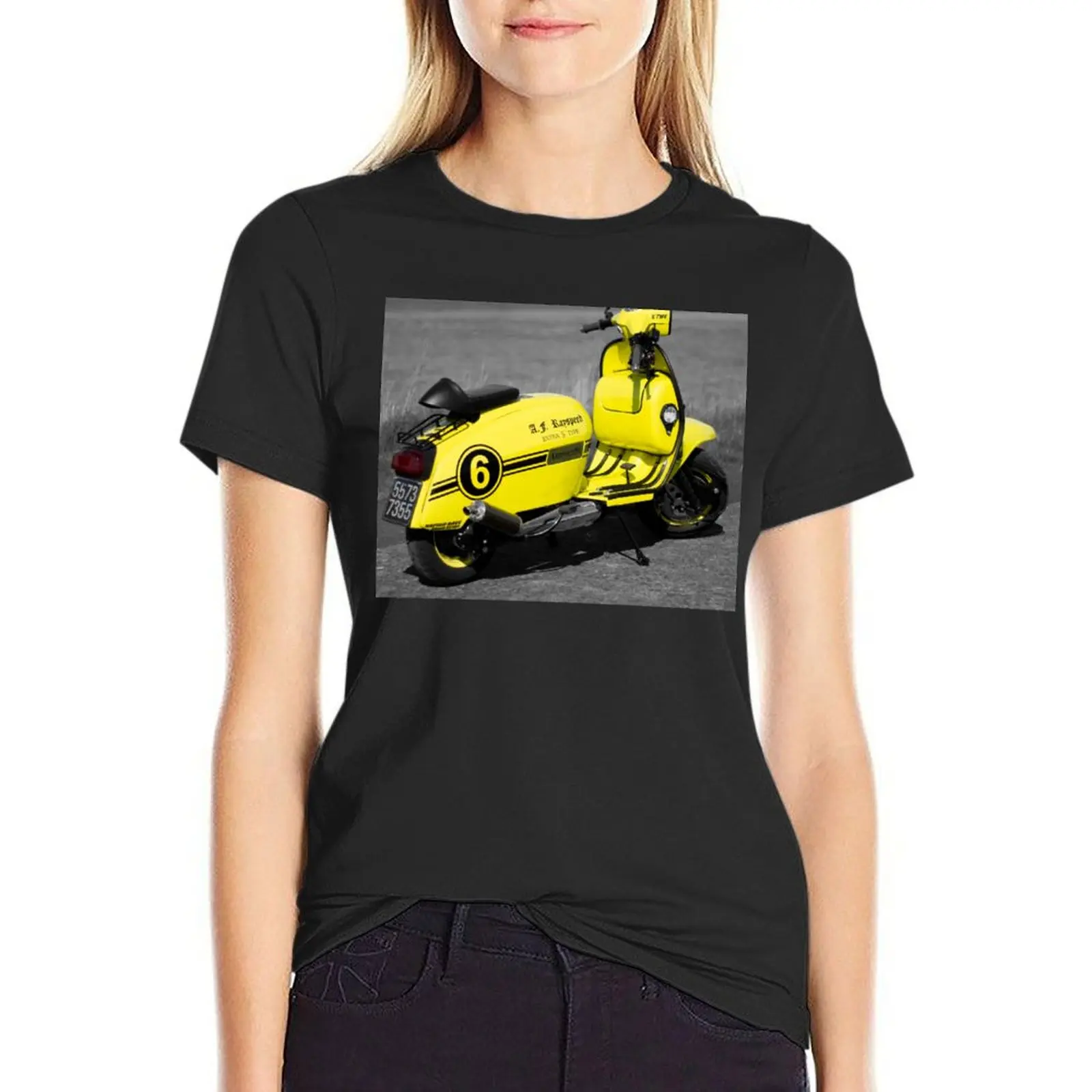 Yellow Lambretta S-Type T-Shirt Blouse summer tops T-shirt Women