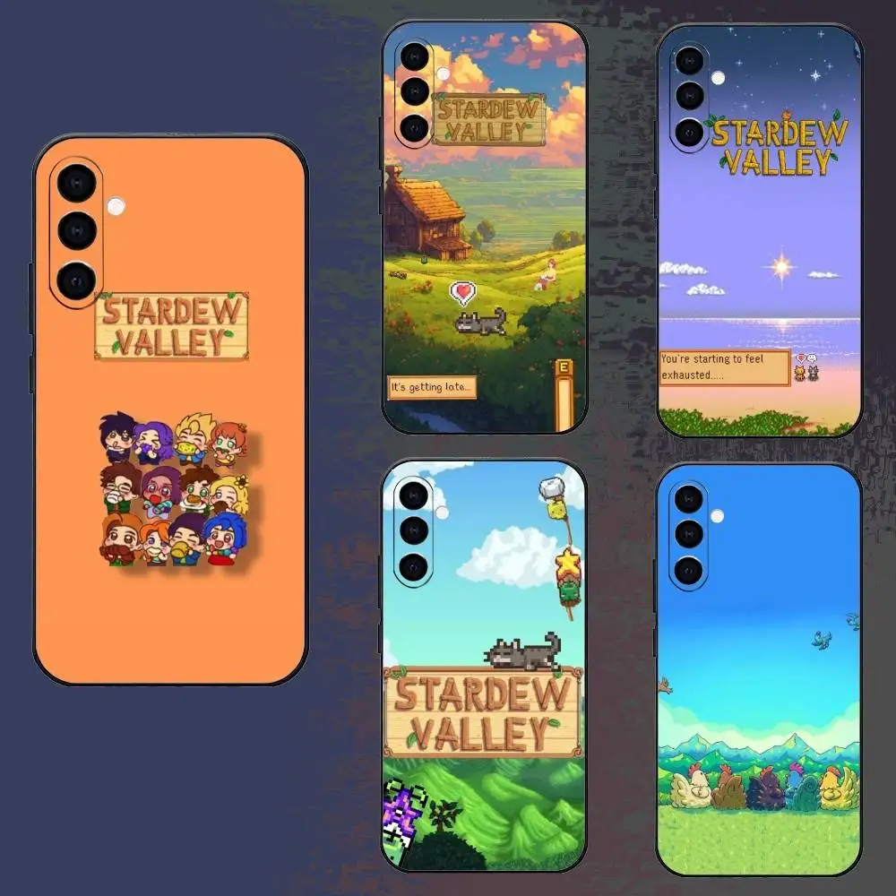 

S-Starde-w Game Valley Phone Case For Samsung Galaxy A73,A72,A71,A70,A52,A51 Others Soft Black Cover