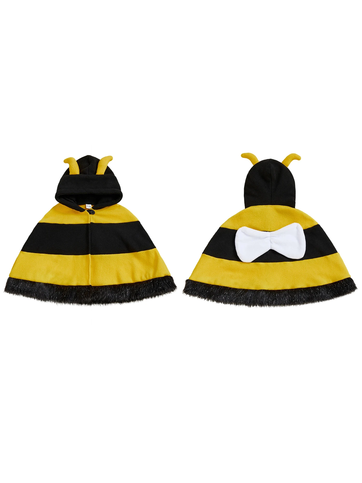 

Пончо с капюшоном Honeybee, рисунком джмеля и завязкой для малышей, унисекс, наряд на Хэллоуин