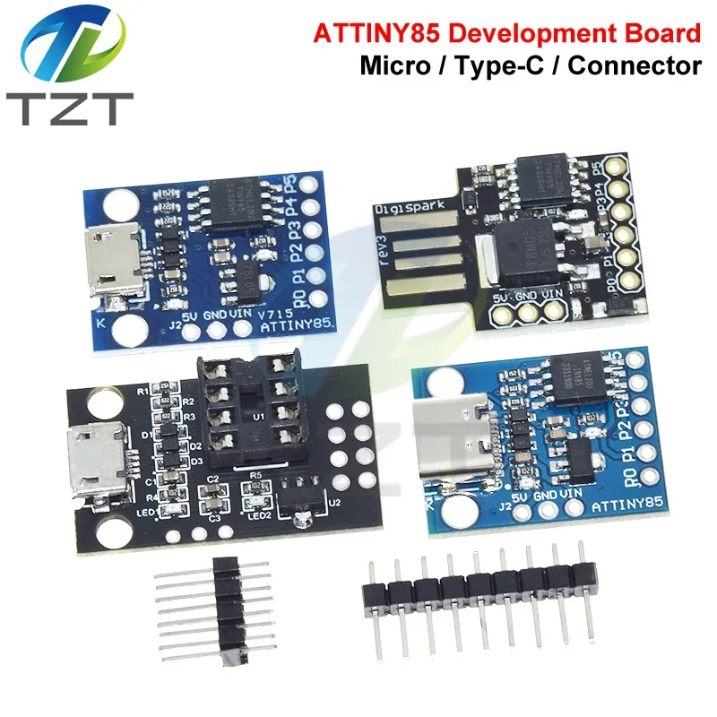 1/3PCS TINY85/ATTINY85 Digispark Kickstarter Micro Development Board ATTINY85 Module for Arduino IIC I2C USB Blue Black
