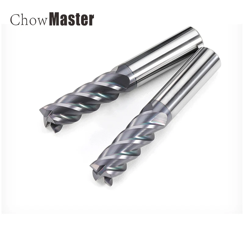 Inch size Carbide Milling Cutter 4 Flute 1/2,3/8,5/16,1/4,3/16,1/8 Metal Key Seat Tungsten Steel CNC Machine Cutting End Mills