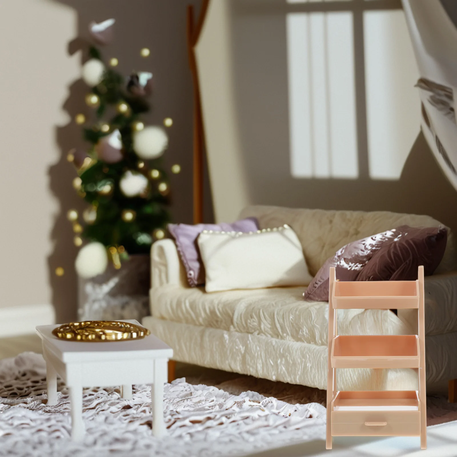 Plush Toys Miniature Rack Cabinet for Kids Dollhouse Accessories Plastic Tiny Plant Child