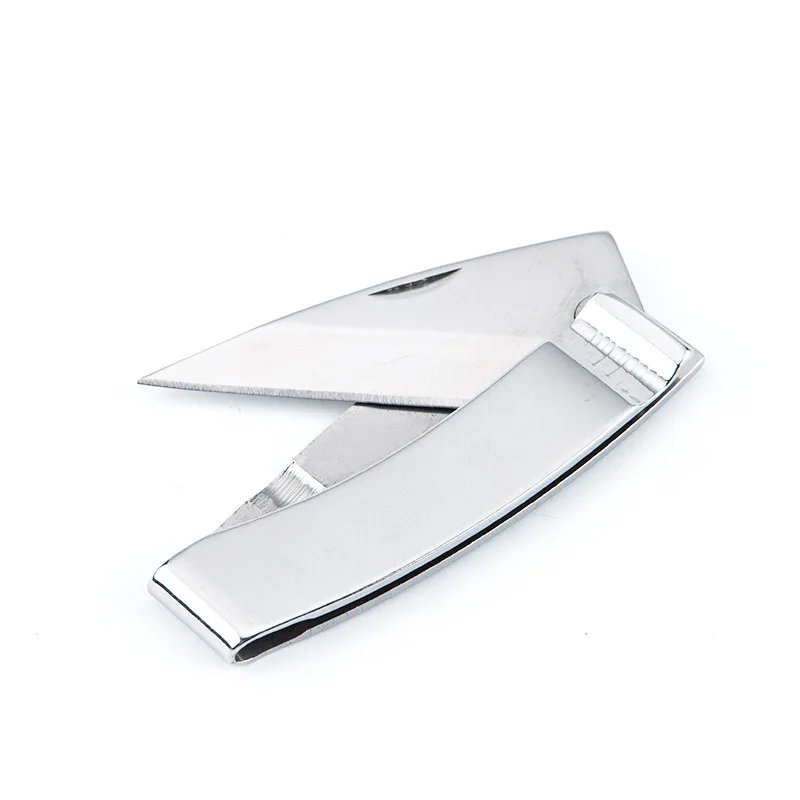 Sharp Blade Folding Knife Pocket Edc Knife Ferramentas Manuais Multifuncionais Wallet Note Clip Acampamento ao ar Livre Aço Inoxidável