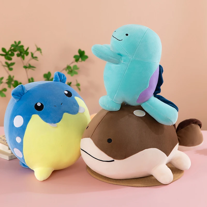 

Новые большие плюшевые игрушки Pokemon: Quagsire, Clodsire, Spheal, мягкие подушки-куклы, подарки на день рождения для детей