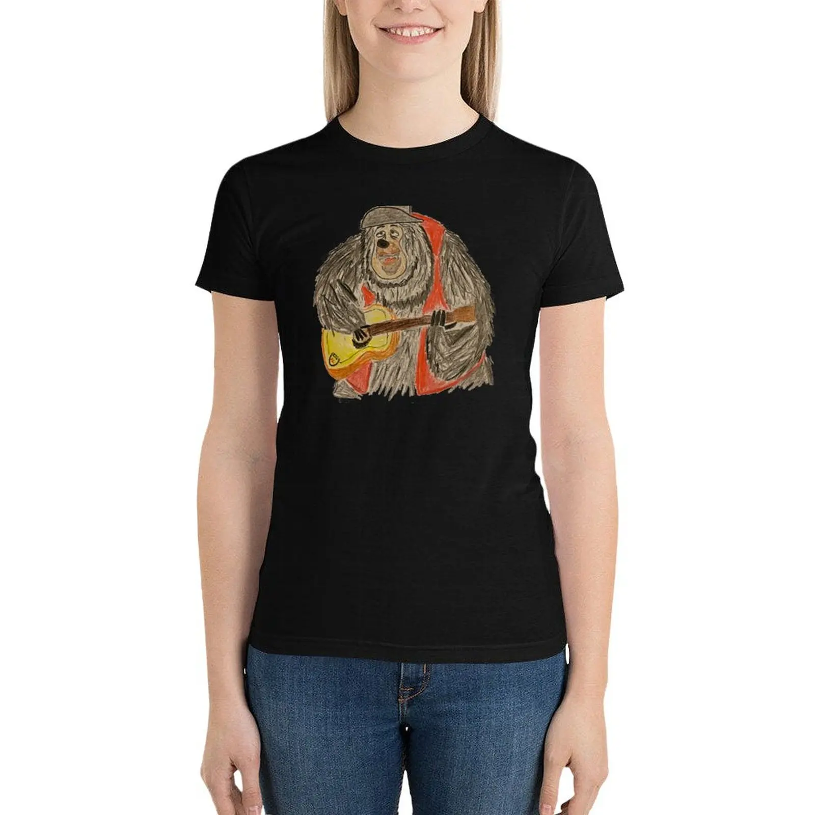 Big Al Sketch - Country Bear Jamboree T-Shirt plus size tops Female clothing Short sleeve tee tight shirts for Women