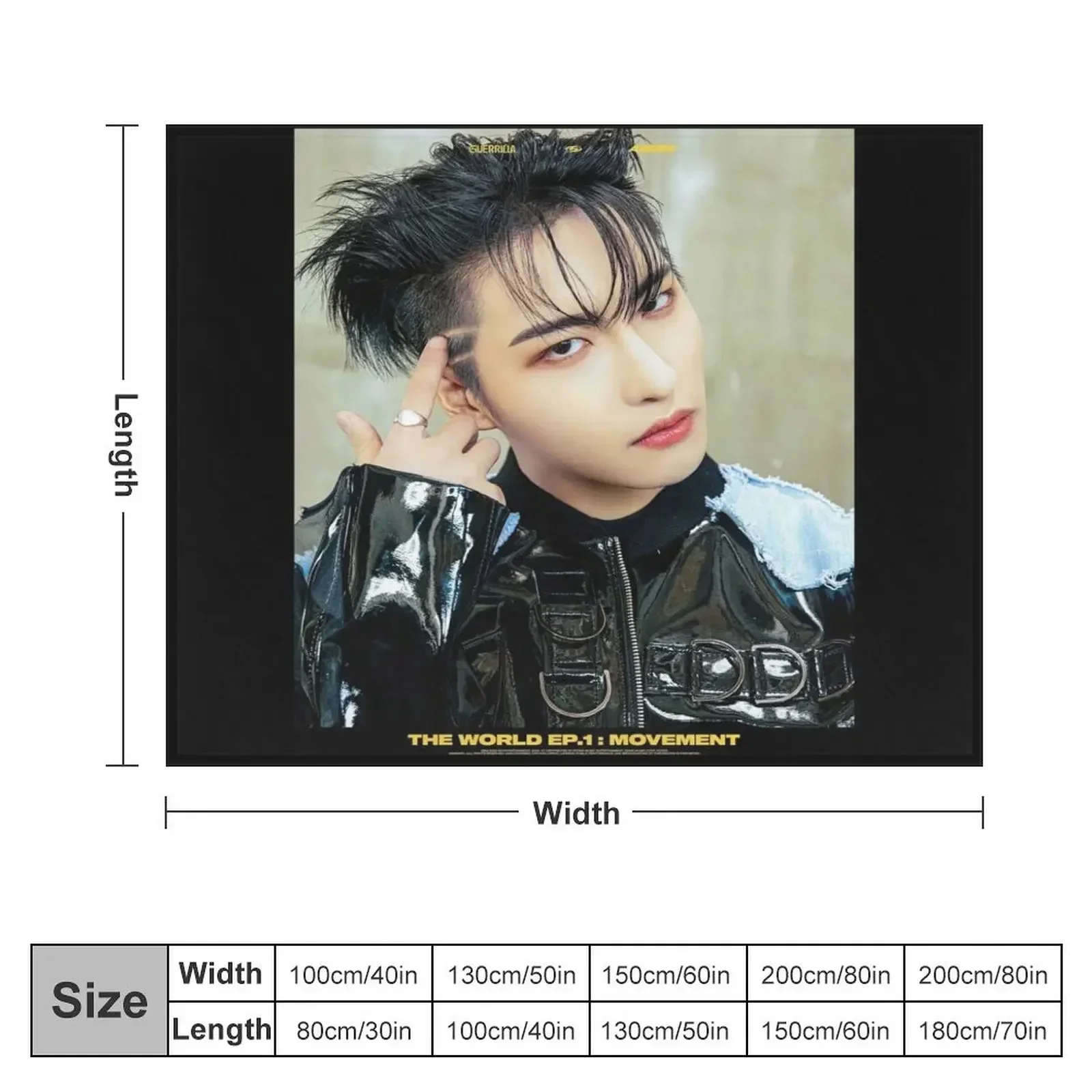 Seonghwa - Ateez Throw Blanket blankets ands Multi-Purpose Blankets Sofas Of Decoration Custom Blankets