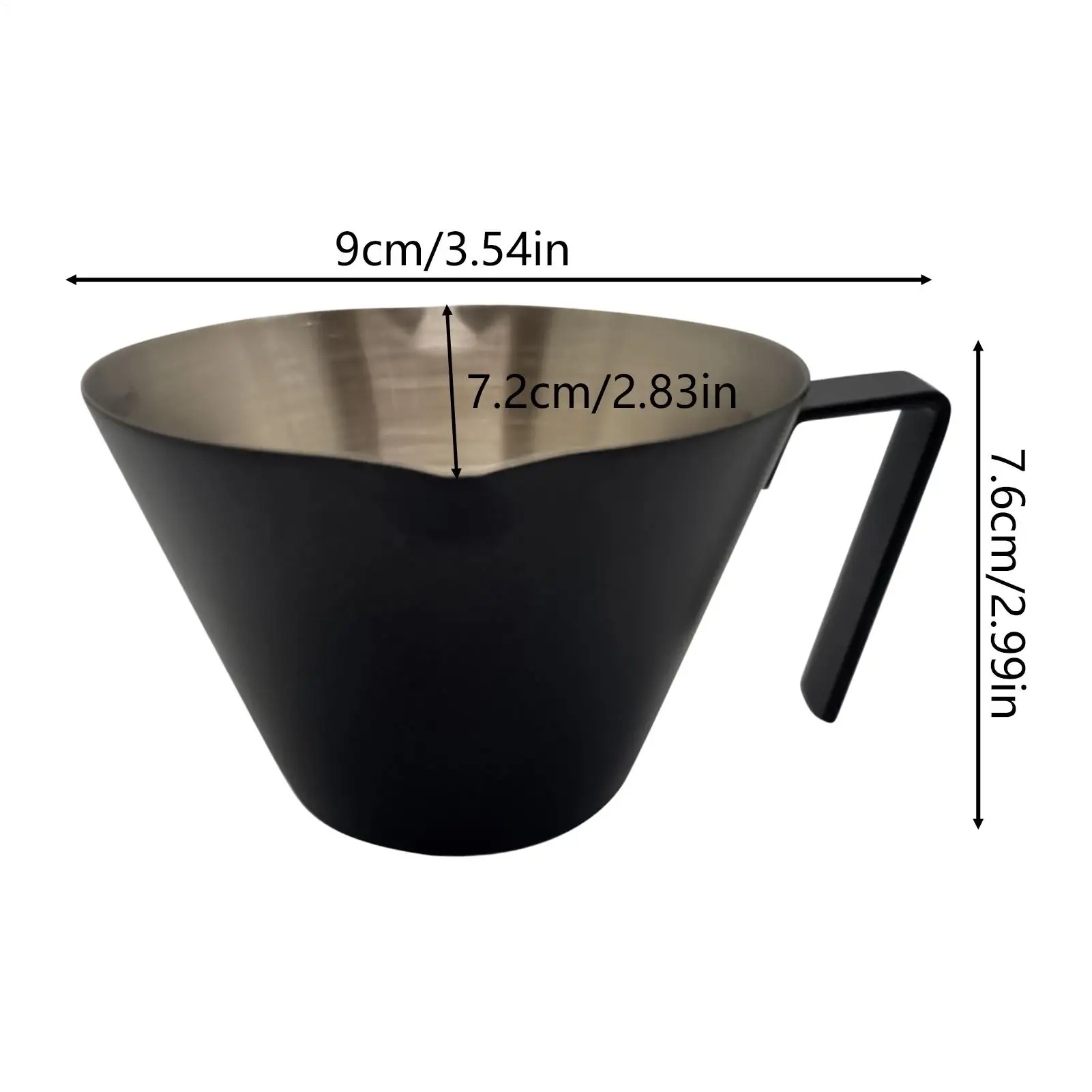 Pouring Cup Measuring Cup With Spout Stainless Steel Heat-Resistant Three Scale Beaker With Handle Double Spout Pitcher For