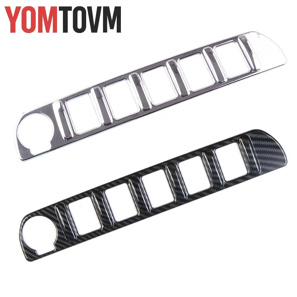 

ABS углеродное волокно, черная накладка на кнопку центрального переключателя управления, хромированная накладка на кнопку центрального переключателя управления