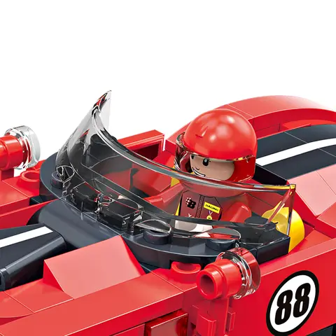 COGO Röda klassiska bilbyggklossar - Perfekt present till älskare av klassiska bilar - Klossleksaker för pojkar och vuxna (173 delar) 10 best sales cogo byggstenar - №6