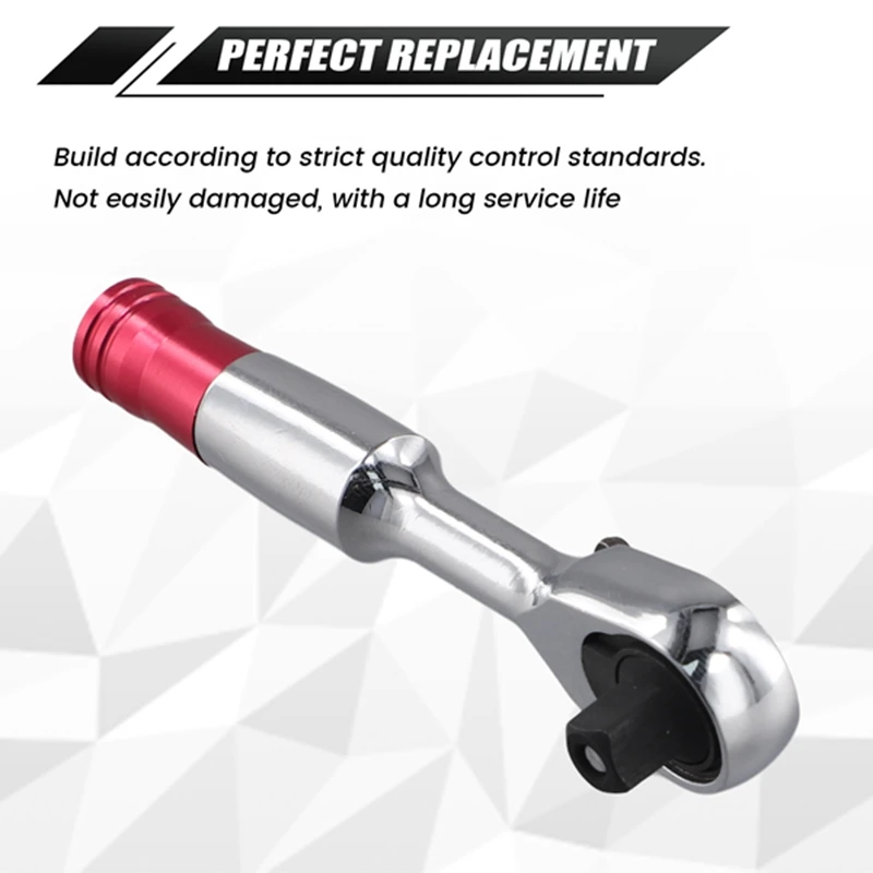 Mini llave hexagonal 2 en 1 para bicicleta, juego de llaves de trinquete 1/4, destornillador, Torques, herramienta de reparación manual