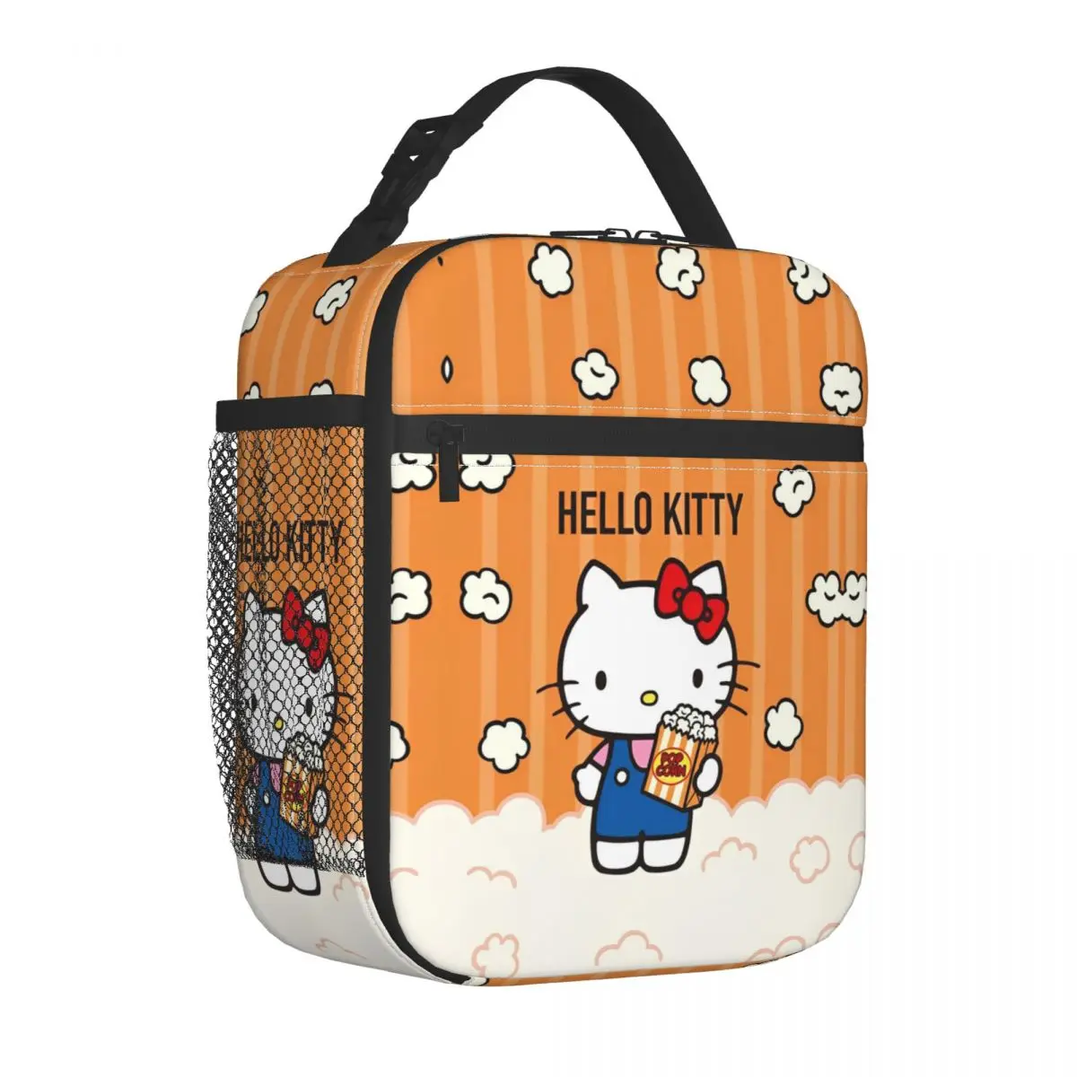 Hello Kitty Popcorn Insulated Lunch Bags Large Meal Container Thermal Bag Tote Lunch Box Office Travel Girl Boy