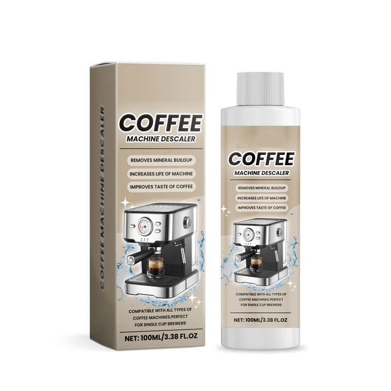 Coffee Machine Cleaning Agent,100ml Coffee Machine Descaler Efficient Limescale Remover for Home,Cafe,Office Use