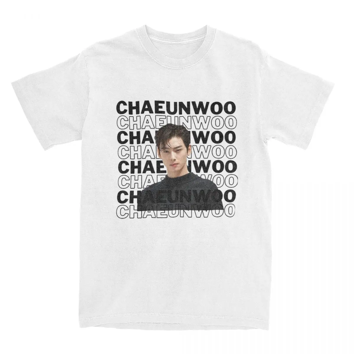 ASTRO Cha Eun Woo Korea T Shirts Merch Men Women's Pure Cotton Vintage T-shirt Short Sleeve Clothes Gift Idea