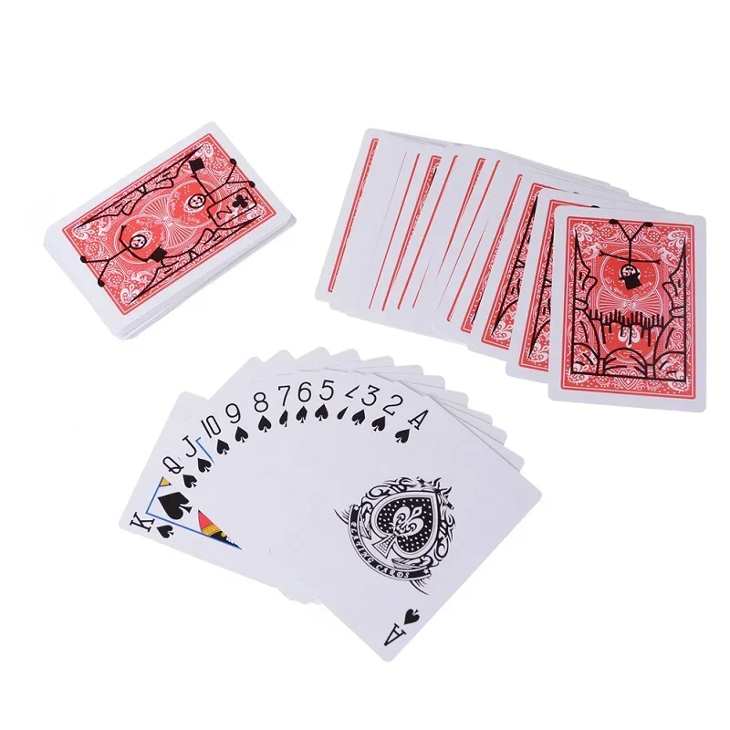 Sprite encontrar cartas de baraja, naipes de dibujos animados, tarjetas mágicas, accesorios de predicción de animación, trucos de magia para mago