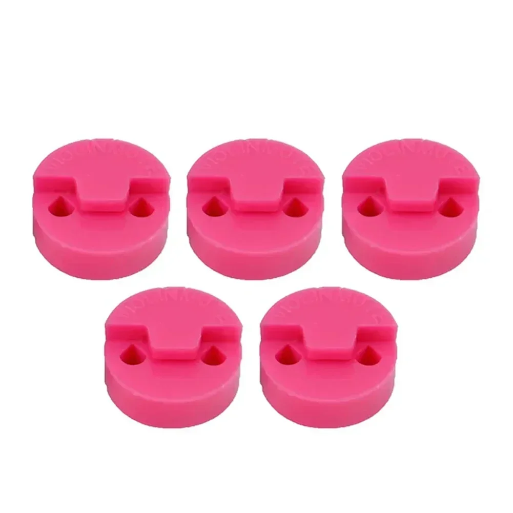 5*Rubber Violin Mute Professional Violin Parts Round Rubber Violin Mute Silencer 20 X 20mm Stringed Instruments Accessories