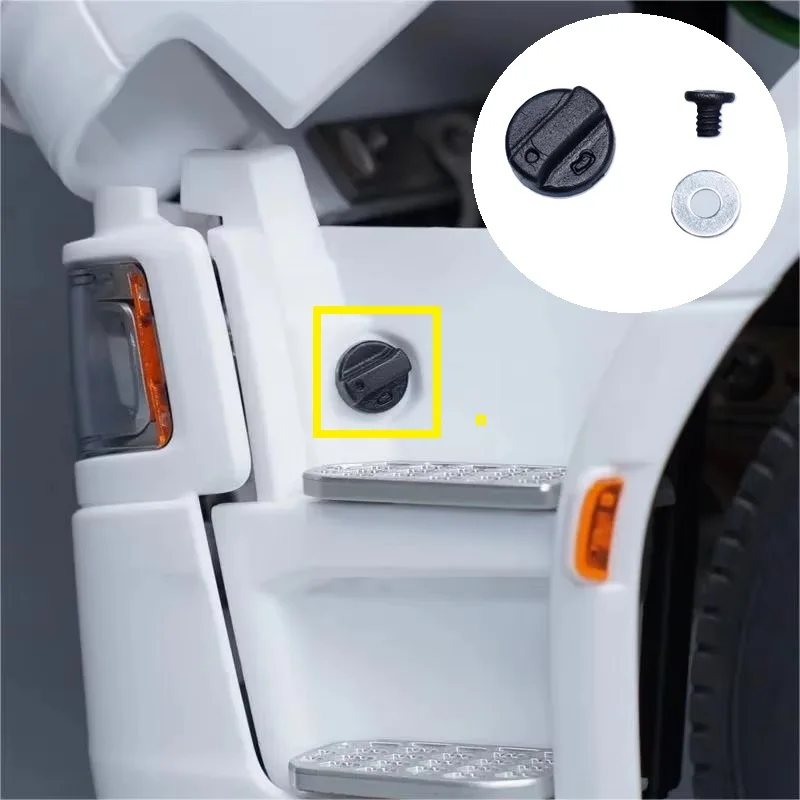 JUWUBA Simulazione Tappo Serbatoio Carburante Copertura Urea per 1/14 Tamiya RC Autocarro Con Cassone ribaltabile SCANIA 770S 56368 56371 Accessori Auto