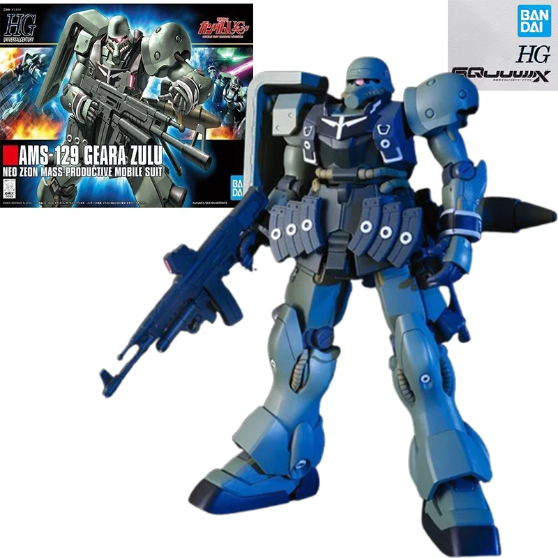 

Original BANDAI HGUC 1/144 102 AMS-129GEARA ZULU Assembly Toys For Boys Kids Christmas Gift Collectible Model Ornaments