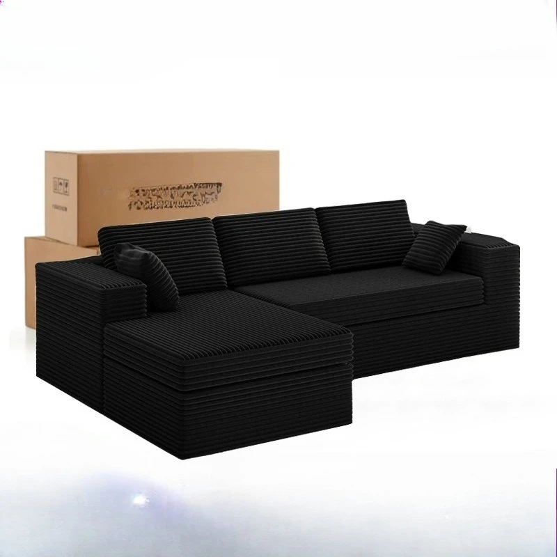 

Sofa Vacuum Sealed Packaging Sofa Corduroy Cloth High Density Sponge Modular Combination Living Room Compression Sofa