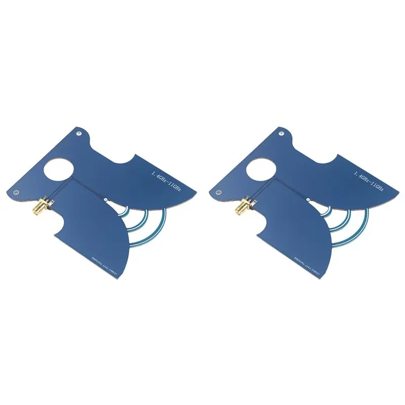Antena UWB YSS-2X 1400Mhz-11Ghz de Banda Ultra Larga com Alto Ganho para Transmissão de Imagem e Posicionamento TEM SMA Fêmea