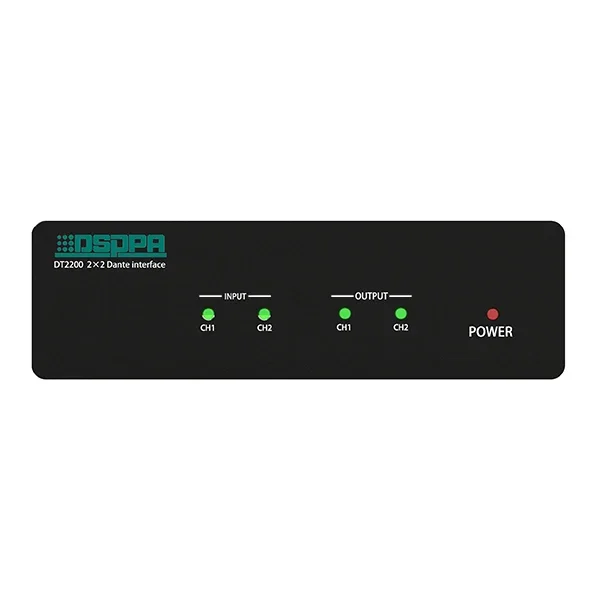 2X2 USB Audio Interface 2 In 2 Out 48V Poe Dante Network Audio Interface