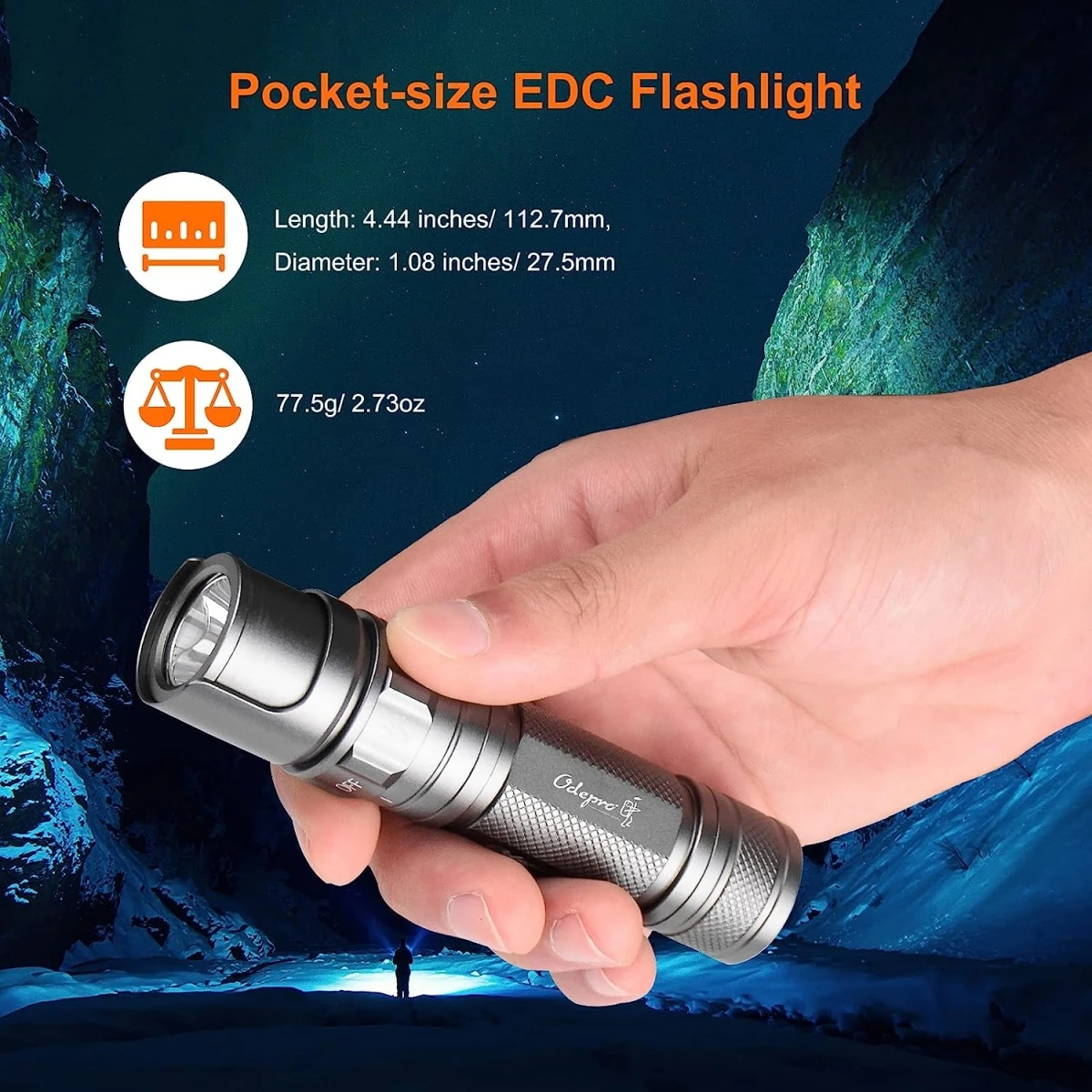 Odepro MR18 Professional Portable Torch High Power Led Flashlight EDC Powerful Outdoor Camping Lantern Rechargeable Light Lamp