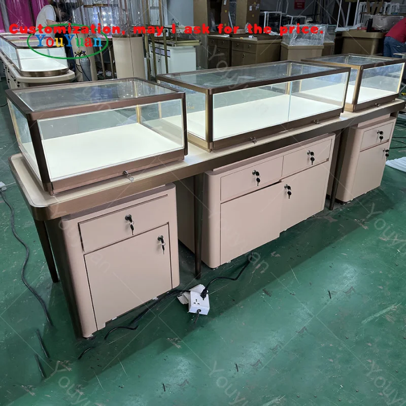 

custom.Luxury Jewelry Store/shop Interior Design Jewelry Glass showcase Display Cabinet Jewelry Necklace Earrings