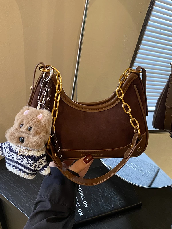 

Сумка-клатч Ele Retro для женщин, универсальная сумка через плечо, модная сумка из искусственной кожи, маленький размер