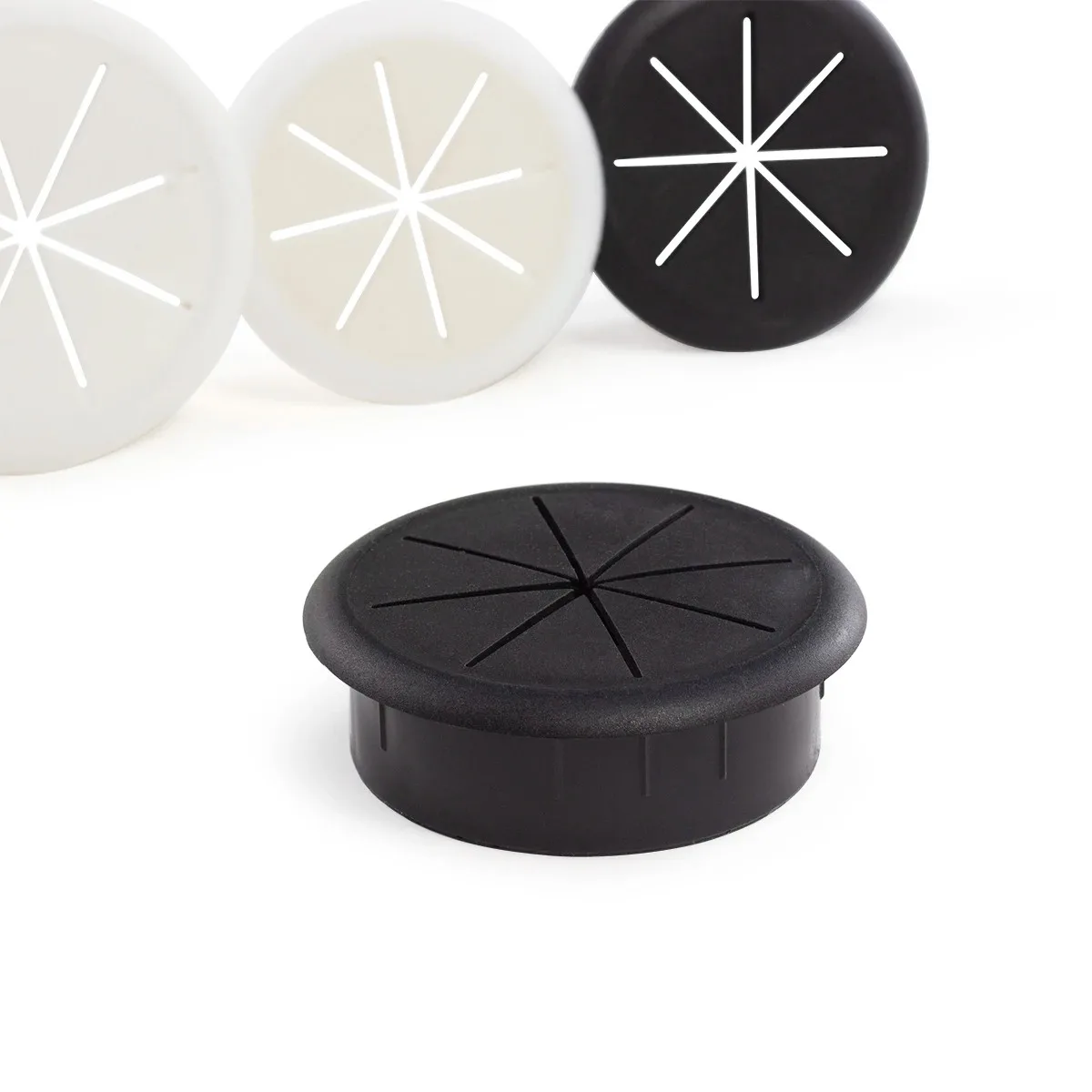 Flexible Cable Cord Grommet 2 Inch Black White Rubber Gromme