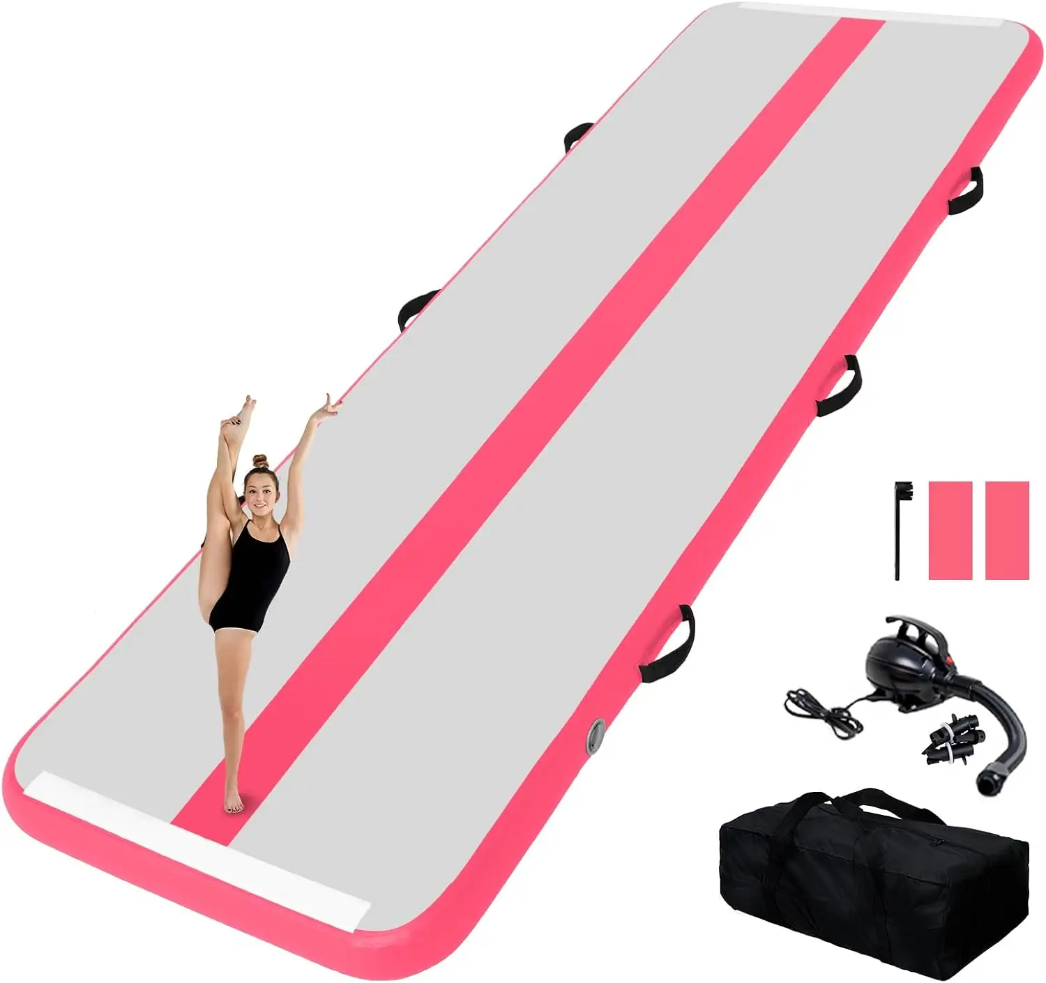 Inflatable Gymnastics Tumbling Mat Tumble Track Thickness Floor Mat With Electric Air Pump