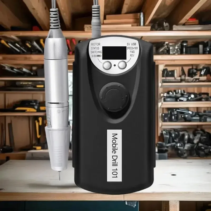 35000 دورة في الدقيقة قابلة للشحن آلة حفر الأظافر المهنية المحمولة الكهربائية مانيكير ملف للأظافر هلام البولندية إزالة طحن