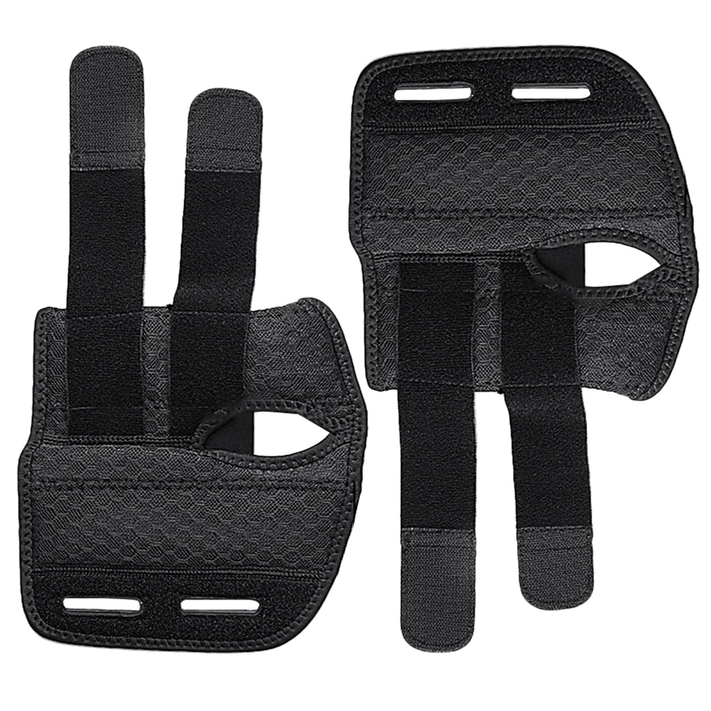 

2pcs Wrist Protector Sports Black Tape Workout Brace Fitness Palm Guard Strap Thumb Support Long Lasting Use Breathing Material
