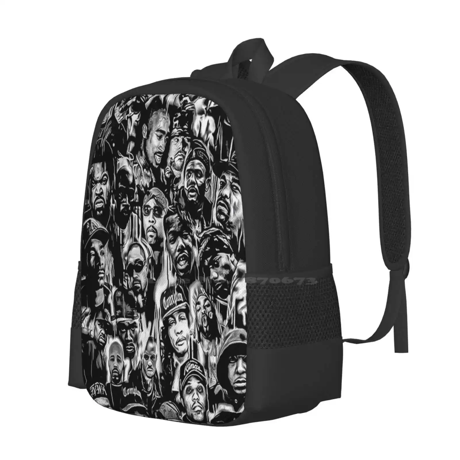 Cool Freinds Hip Hop Hot Sale Schoolbag Backpack Fashion Bags Music Graffiti Dj Rap