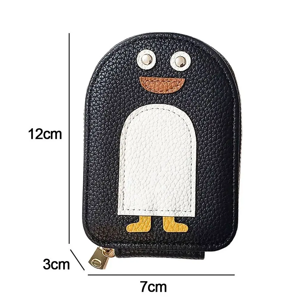 Cute Cartoon Penguin Credit Card Holder Organ Style Multi-card Business Card Holder PU Wallet Bag